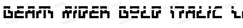 Beam Rider Bold Italic Laser字体转换